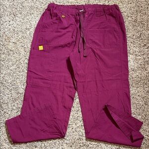WonderWink Women's Burgundy Scrub Pants